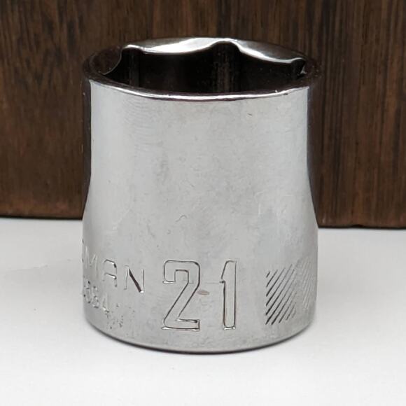 Craftsman Regular Socket 21mm Metric 3/8" Drive 6 Point cmmt43584 - Picture 2 of 4